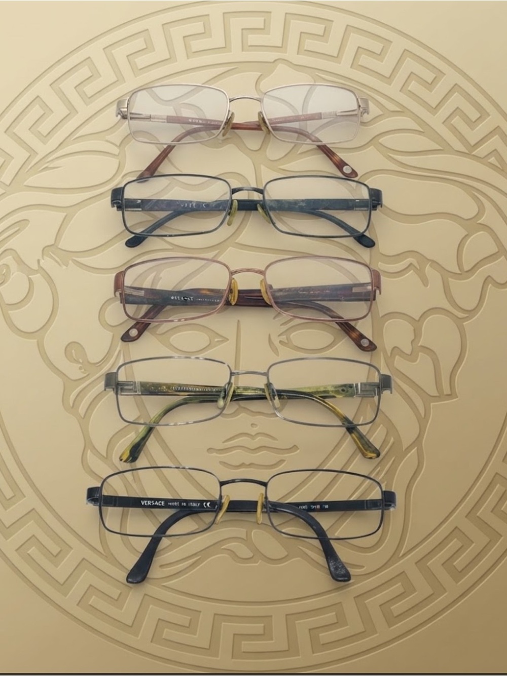 Lot of 5 authentic Versace men & women prescription eyeglasses frames